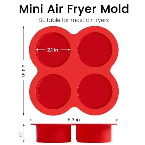 JOERSH Silicone Air Fryer Muffin Pan, 4 Cups, 2 Pack | Makes 8 Egg Bites or Mini Muffins thumbnail 2