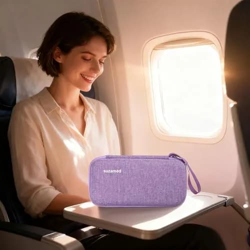 suzamed Insulin Cooler Travel Case, 2x150g Ice Pack TSA Approved, Brown | Portable Diabetes Travel Organizer thumbnail 8