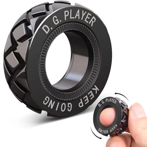 D.G.PLAYER Metal Magnetic Spin Ring Fidget Toy 1.3cm (0.51 inches) | Satisfying Sounds for Stress Relief thumbnail 1