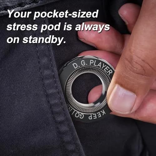 D.G.PLAYER Metal Magnetic Spin Ring Fidget Toy 1.3cm (0.51 inches) | Satisfying Sounds for Stress Relief thumbnail 3