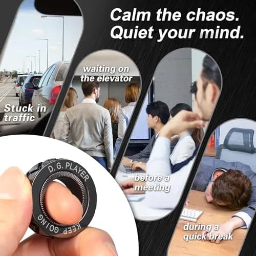 D.G.PLAYER Metal Magnetic Spin Ring Fidget Toy 1.3cm (0.51 inches) | Satisfying Sounds for Stress Relief thumbnail 4