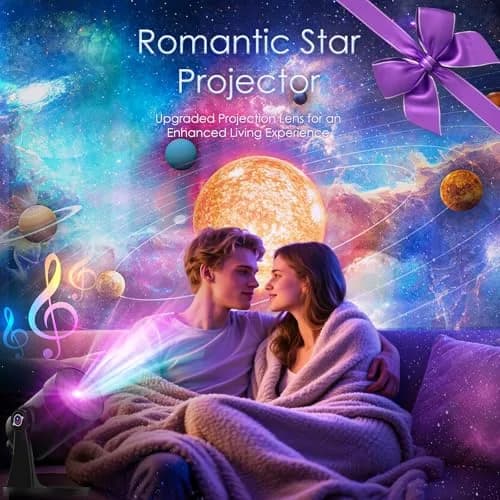 VanSmaGo Galaxy Projector with 28 Soothing Sounds & 10 Film Slides, 15.8cm x 14.5cm x 12.5cm | HD Starry Sky Projection for Adults thumbnail 7