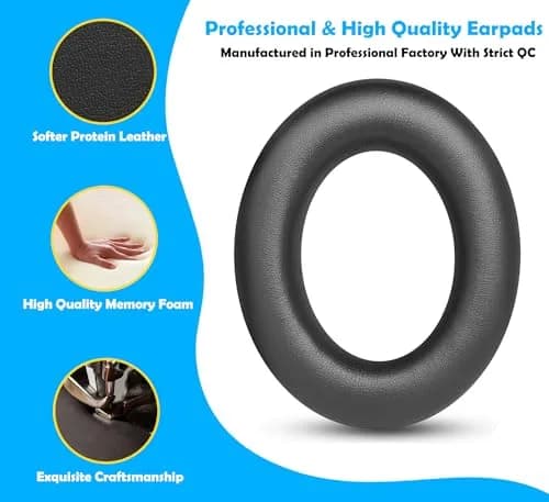 DowiTech Earpads Replacement for Focal Bathys Bluetooth Headphones | Enhanced Comfort & Noise Isolation thumbnail 3