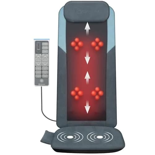 COMFIER Shiatsu Back Massager with Heat, Dual Motor 3D Rollers, Long Track, Foldable, Adjustable Height | Deep Tissue Relief for Back Tension & Muscle Stiffness thumbnail 1