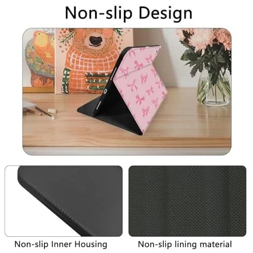 TopPerfekt Pink iPad Case for 11-inch 2022 & 2025 | Cute Chic Design with Pencil Holder thumbnail 6