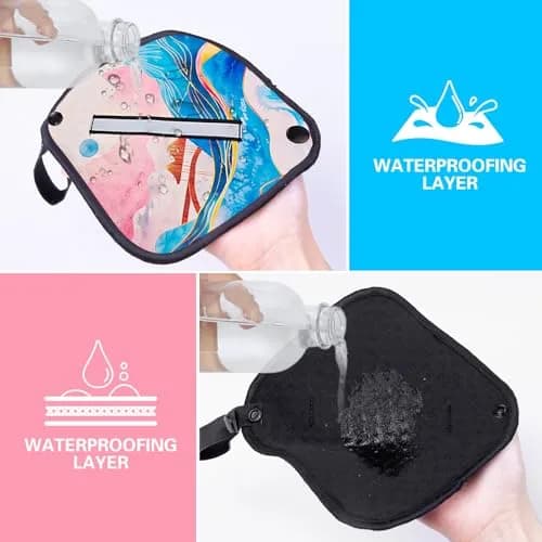 Rquite Reusable Pee Cloth for Women Hiking Essentials 2-Pack | Soft Absorbent & Waterproof thumbnail 4