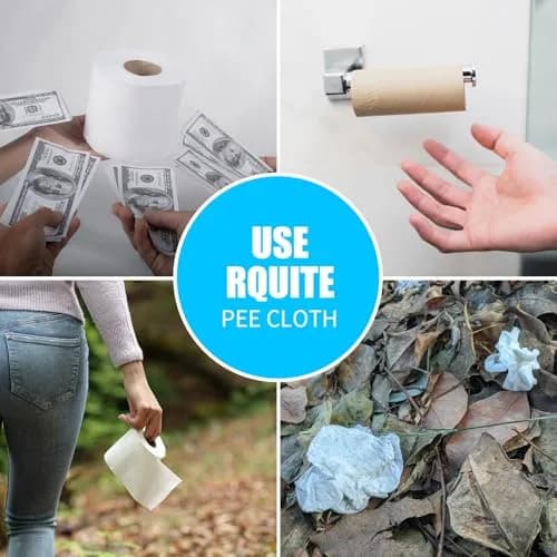 Rquite Reusable Pee Cloth for Women Hiking Essentials 2-Pack | Soft Absorbent & Waterproof thumbnail 8
