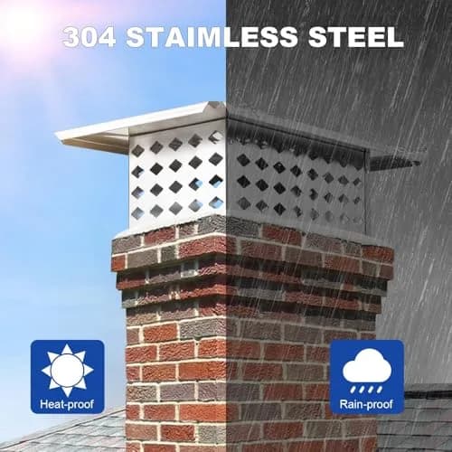AutoSteelix Chimney Cap 8" x 13" Stainless Steel Waterproof Mesh | Easy DIY Installation thumbnail 4
