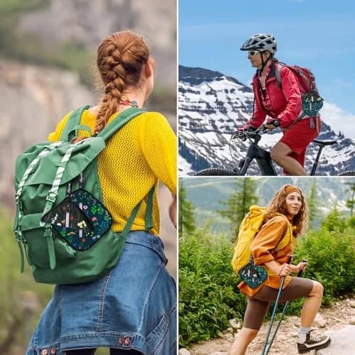 Rquite Reusable Pee Cloth for Women Hiking Essentials 2-Pack Floral | Soft Absorbent & Waterproof thumbnail 7