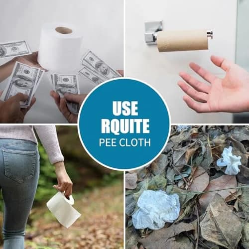 Rquite Reusable Pee Cloth for Women Hiking Essentials 2-Pack Floral | Soft Absorbent & Waterproof thumbnail 8