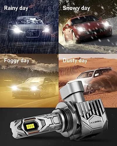 NOVSIGHT 9005 9006 LED Fog Light Bulbs 100000 Lumens 6500K | Ultra Bright, Plug & Play, Pack of 4 thumbnail 7