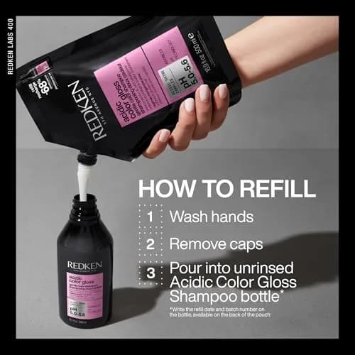 Redken Acidic Color Gloss Shampoo – 500ml (16.9 Fl Oz) Refill | Prolongs Salon Color & Adds Intense Shine thumbnail 4