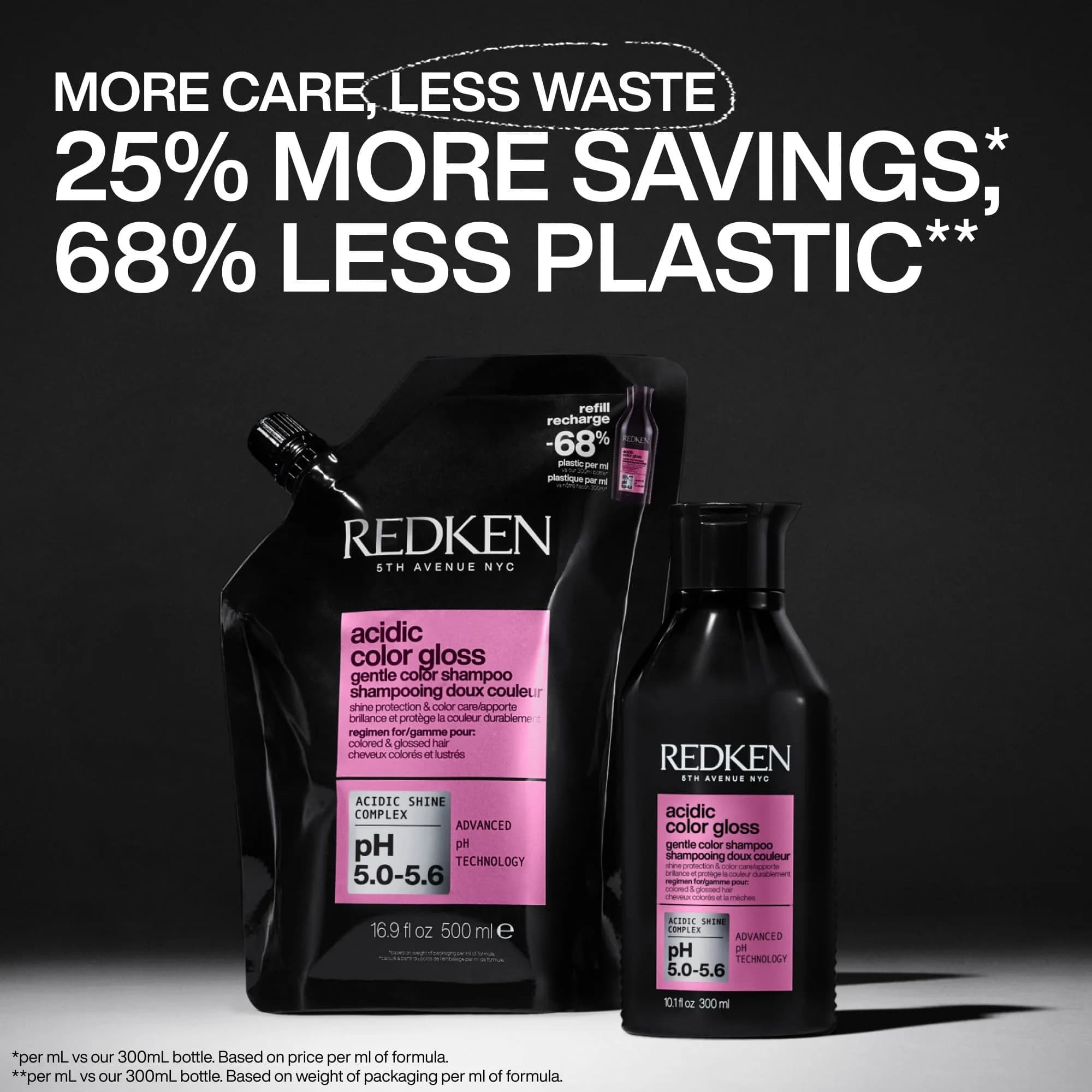 Redken Acidic Color Gloss Shampoo – 500ml (16.9 Fl Oz) Refill | Prolongs Salon Color & Adds Intense Shine - view 3