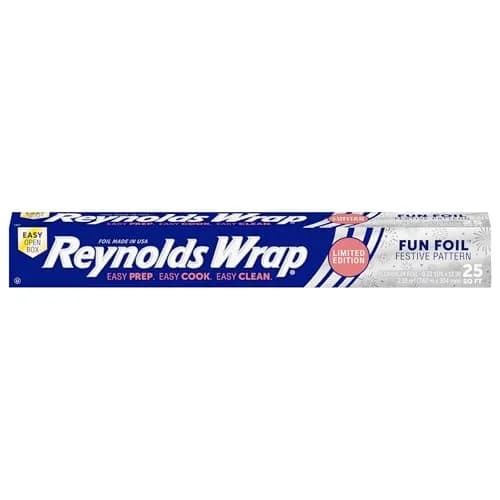 Reynolds Wrap Fun Foil with Festive Firework Pattern, Embossed Aluminum Foil Roll, 25 Sq. Ft. (709.7 g) thumbnail 1