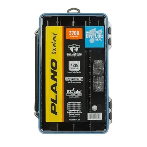 Plano StowAway 3700 Waterproof Tackle Box | IPX7 Waterproof, Rustricor, Single Latch, Transparent DuraView Lid, Stackable Storage thumbnail 4