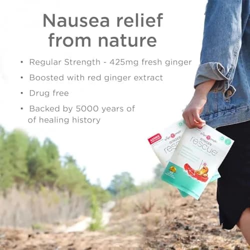 The Ginger People Ginger Rescue Digestive Lozenges 60ct | Natural Nausea Relief for Adults & Kids Over 6 thumbnail 5