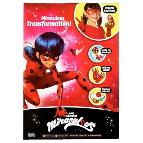 Miraculous Ladybug Dress Up Set with Lights | Light Up Earrings & Mask for Girls thumbnail 6