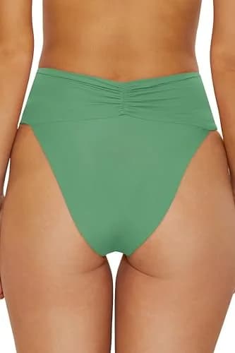 ISABELLA ROSE Belmore Women's Shirred Banded Bikini Bottom, Cheeky Coverage, Seafoam, X-Small | Brazilian Style Swimwear thumbnail 4