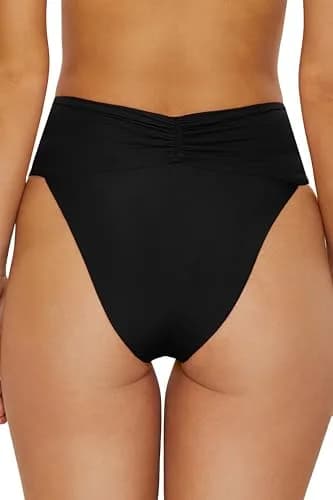 ISABELLA ROSE Belmore Women's Shirred Banded Bikini Bottom Ibiza Blue Low Rise | Cheeky Coverage thumbnail 4