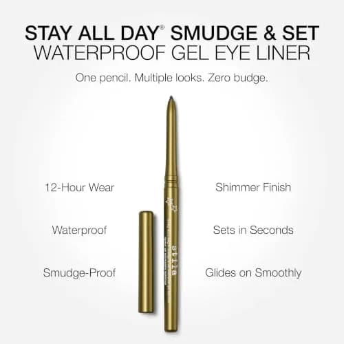 stila Stay All Day Smudge & Set Waterproof Gel Eyeliner (Gilded Green) | 1 Count, Water-Resistant, Long-Lasting thumbnail 3