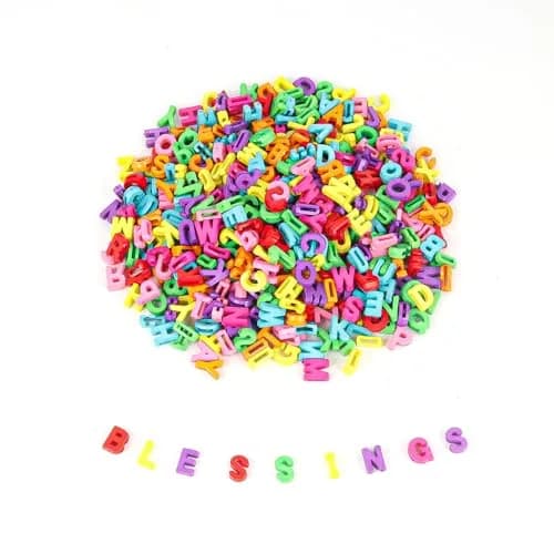 Horsdo Craft Bead Alphabet Letters 9x12mm | Colorful Plastic Loose Beads for Jewelry & Crafts thumbnail 1
