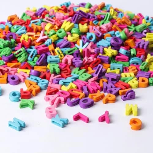 Horsdo Craft Bead Alphabet Letters 9x12mm | Colorful Plastic Loose Beads for Jewelry & Crafts thumbnail 3