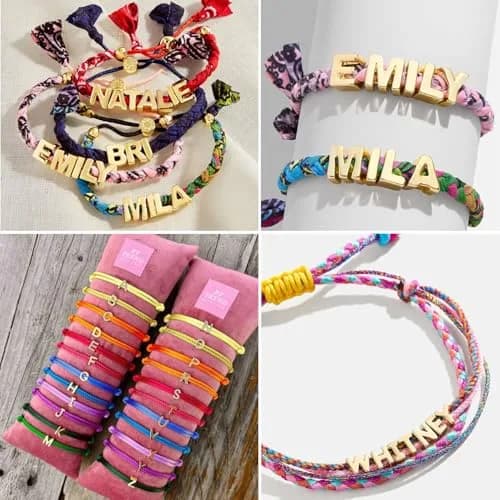 Horsdo Alphabet Letter Beads 9x12mm | Large Plastic A-Z for Jewelry & Crafts (Gold) thumbnail 7