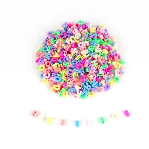 Horsdo Alphabet Letter Beads 9x12mm | 500+ Plastic Loose Beads for Jewelry & Crafts thumbnail 1