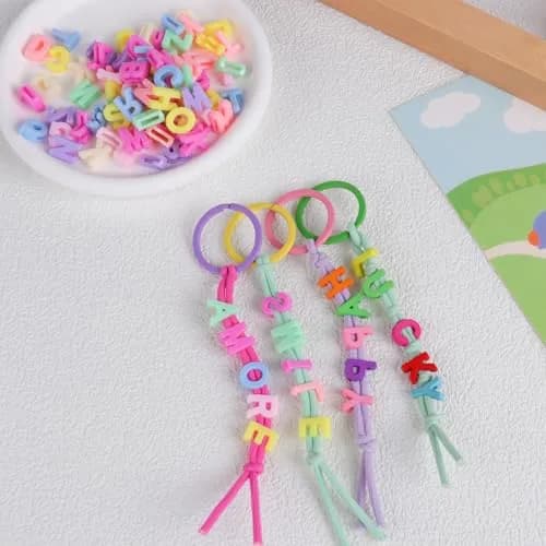 Horsdo Alphabet Letter Beads 9x12mm | 500+ Plastic Loose Beads for Jewelry & Crafts thumbnail 7