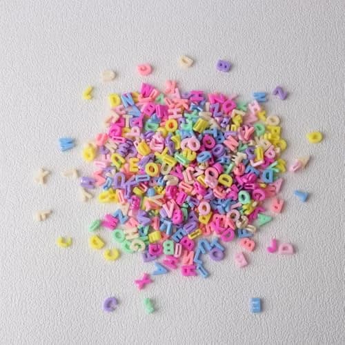 Horsdo Alphabet Letter Beads 9x12mm | 500+ Plastic Loose Beads for Jewelry & Crafts thumbnail 3