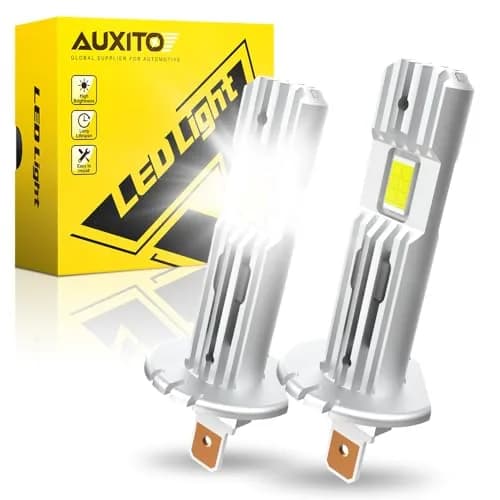 AUXITO H1 LED Bulb 600% Brighter 1:1 Mini Size No Adapter 5 Min Install No Flicker Pack of 2 thumbnail 1