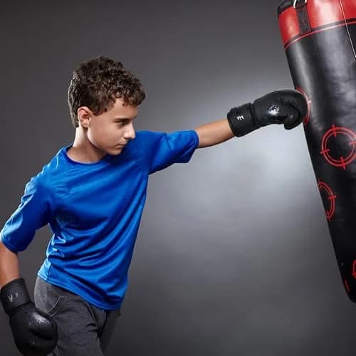 Grosee Kids Boxing Glove 10 oz (100-125 lbs) | Durable PU Leather & Cotton, Youth Sparring Gloves for Punching Bag, Kickboxing, Muay Thai, MMA (Black, 10 oz (100-125 lbs)) thumbnail 4