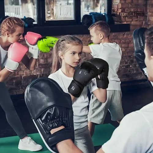 Grosee Kids Boxing Glove 10 oz (100-125 lbs) | Durable PU Leather & Cotton, Youth Sparring Gloves for Punching Bag, Kickboxing, Muay Thai, MMA (Black, 10 oz (100-125 lbs)) thumbnail 6