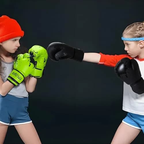 Grosee Kids Boxing Glove 10 oz (100-125 lbs) | Durable PU Leather & Cotton, Youth Sparring Gloves for Punching Bag, Kickboxing, Muay Thai, MMA (Black, 10 oz (100-125 lbs)) thumbnail 7