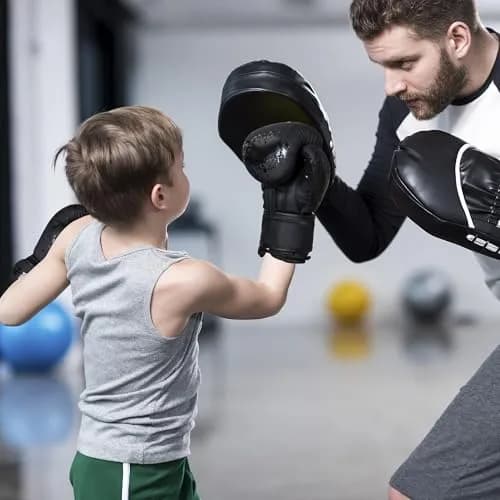 Grosee Kids Boxing Glove 10 oz (100-125 lbs) | Durable PU Leather & Cotton, Youth Sparring Gloves for Punching Bag, Kickboxing, Muay Thai, MMA (Black, 10 oz (100-125 lbs)) thumbnail 8