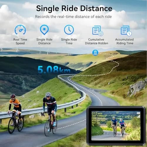 FEISIKE Bike Camera with 4.3" Display & Cyclocomputer | 145° Wide-Angle Night Vision Rearview Mirror for Safer Rides thumbnail 3