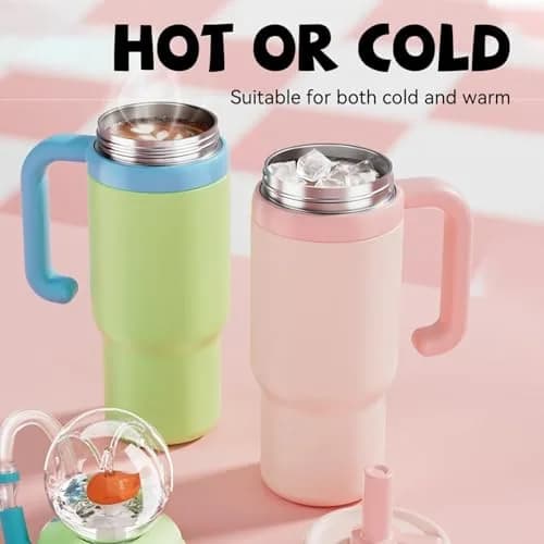 FRAGRANTGARDEN Whale Squirt 24oz Insulated Water Bottle with Handle | Leak-Proof Stainless Steel Kids & Adults thumbnail 6