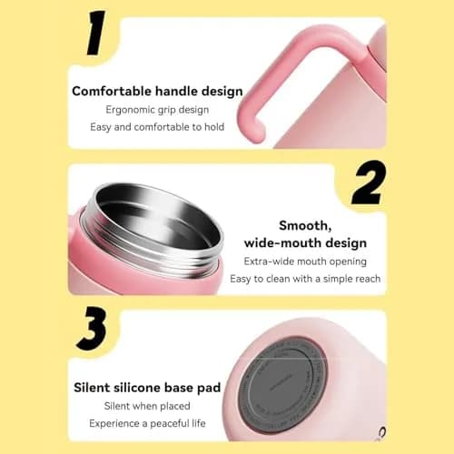 FRAGRANTGARDEN Whale Squirt 24oz Insulated Water Bottle with Handle | Leak-Proof Stainless Steel Kids & Adults thumbnail 7