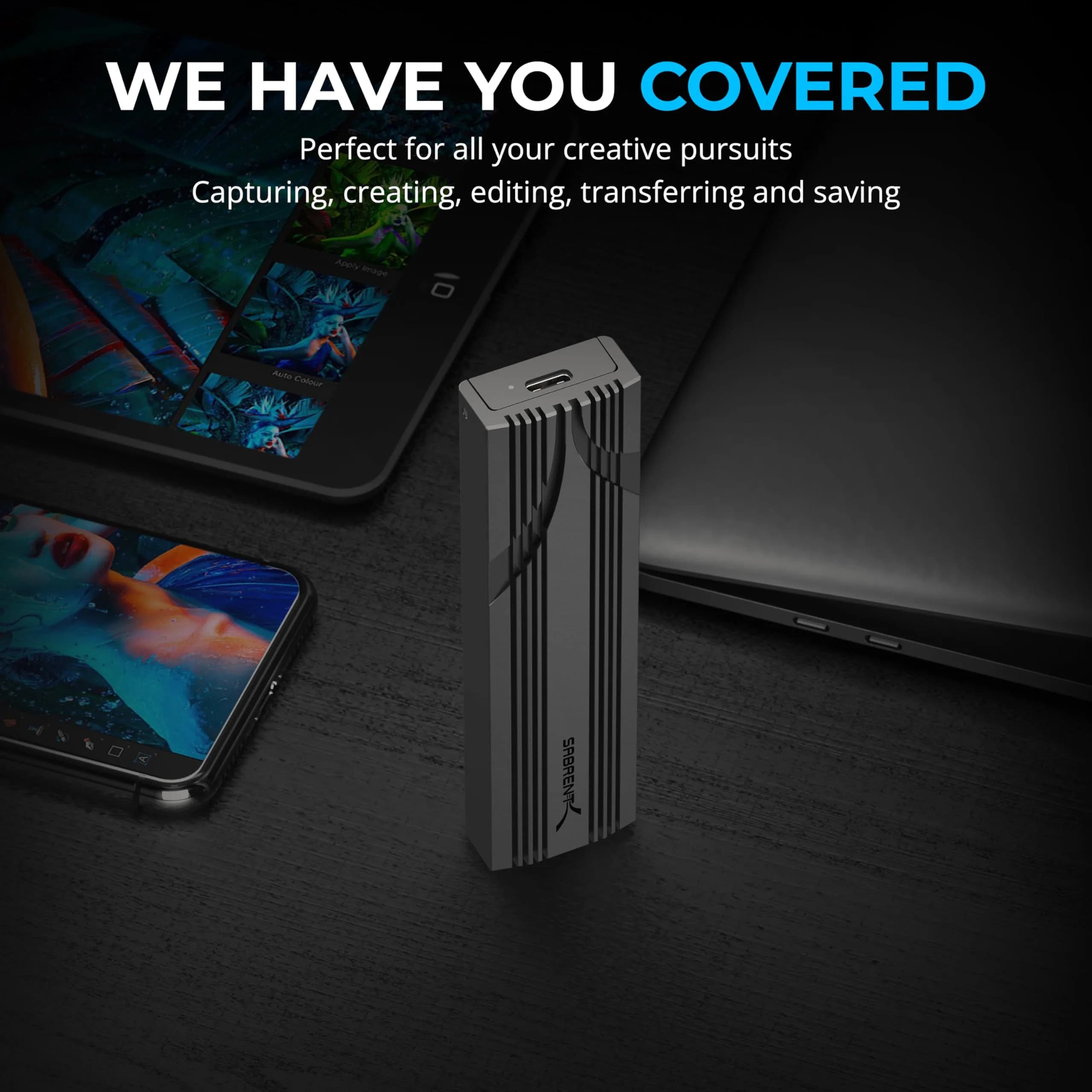 SABRENT USB-C NVMe Enclosure & Reader, M.2 PCIe SSD 10Gbps (EC-PNVO) 1250 MB/s | Tool-Free Installation - view 5