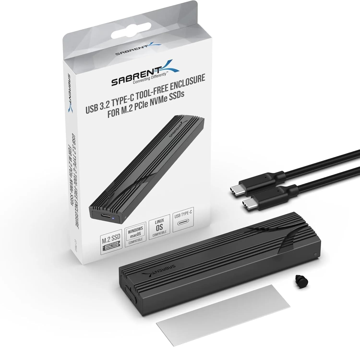 SABRENT USB-C NVMe Enclosure & Reader, M.2 PCIe SSD 10Gbps (EC-PNVO) 1250 MB/s | Tool-Free Installation - view 9
