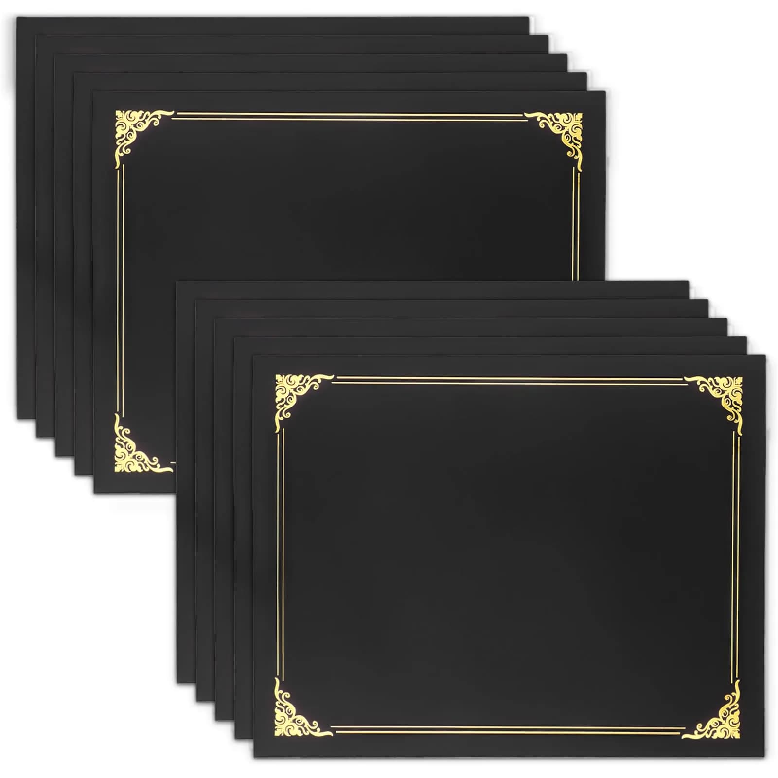 COIDEA Black Certificate Holders 50-Pack | Professional Diploma Covers for 8.5" x 11" Documents - main product image