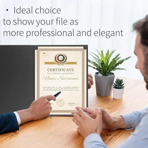 COIDEA Black Certificate Holders 50-Pack | Professional Diploma Covers for 8.5" x 11" Documents thumbnail 5