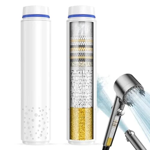 PWERAN Upgraded Shower Filter for Handheld Shower Head 2 Pack | Removes Chlorine & Harmful Substances - main product image