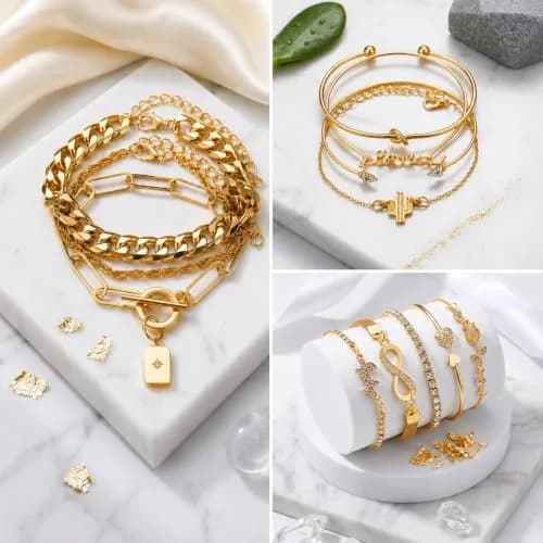 JYSO Mystery Jewelry Jar Bundle 65+ Pieces | Gold Jewelry Set for Women & Teens thumbnail 3