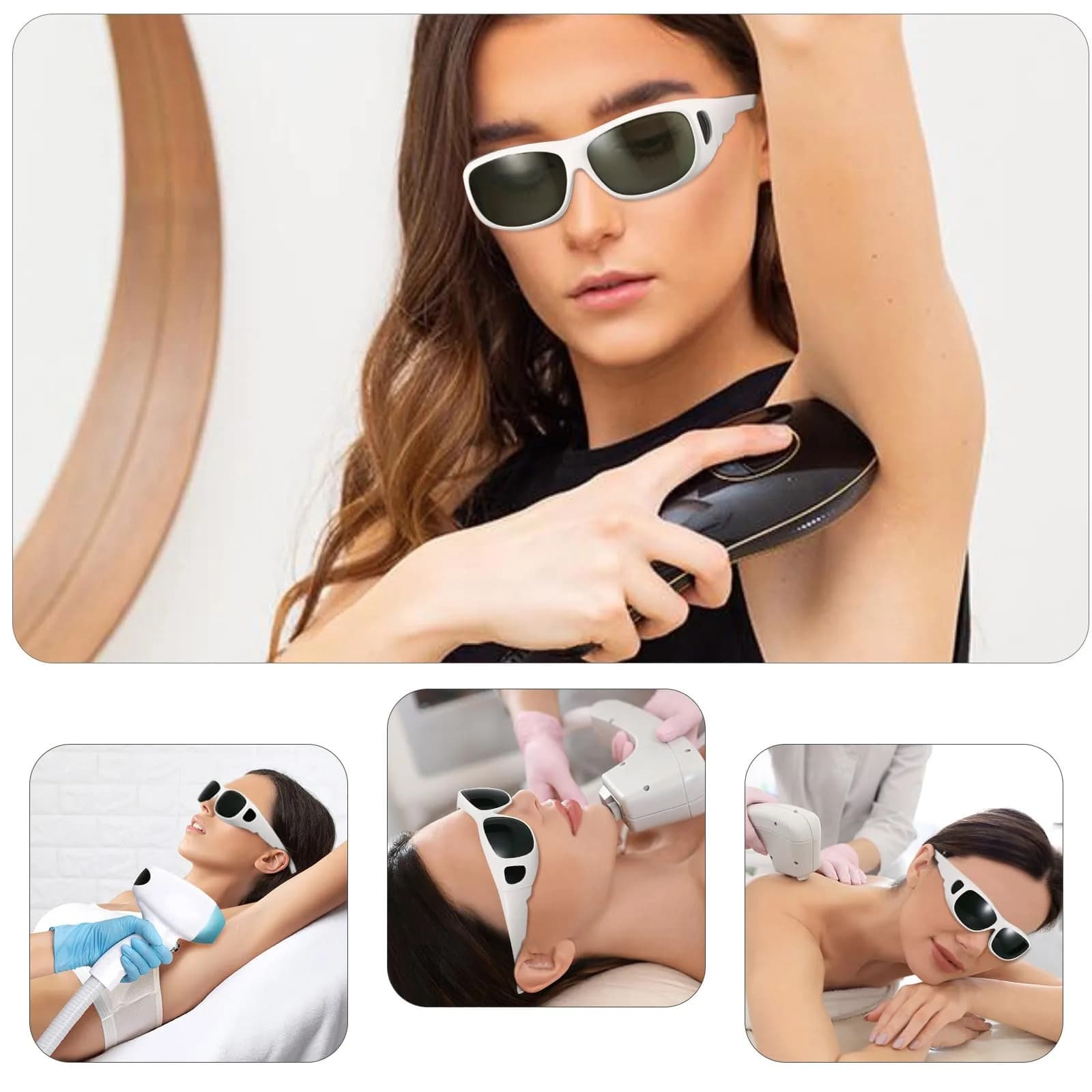 LPSAFP IPL Laser Safety Glasses ANSI Z87.1 Certified | 200-2000nm Protective Goggles for Laser Hair Removal, Cosmetology & Medical Aesthetics - view 5