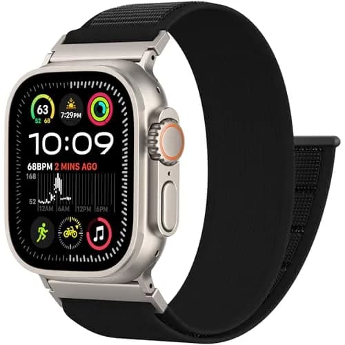 WANLISS Trail Loop Nylon Sport Band for Apple Watch Ultra 4 3 2 1 | Breathable, Rugged & Adjustable (70-120 chars) thumbnail 1
