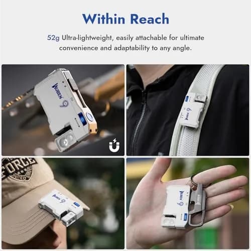 WUBEN G5 Rechargeable EDC Flashlight, Mini Bright Compact Pocket Flashlight 400 Lumens | Rotatable Lamp Head & Magnetic Base thumbnail 9