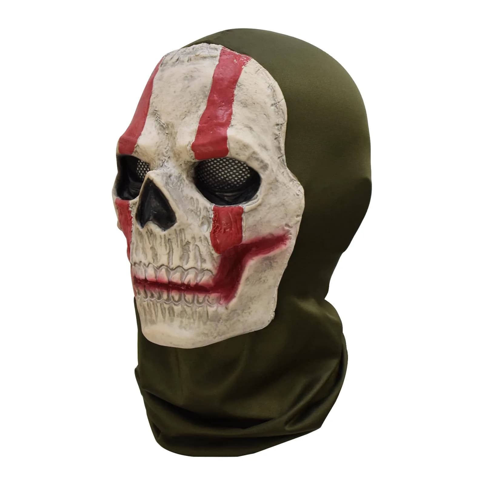 Masfrida Ghost Skull Mask Full Face Unisex for War Game Outdoor Sport Halloween Cosplay (Red, One Size) - view 2