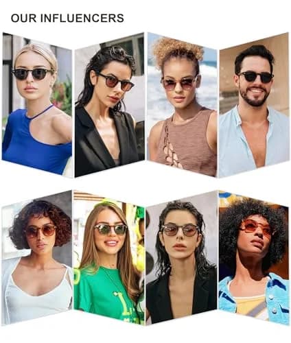 SOJOS Retro Small Round Sunglasses for Men Women Trendy Circle Style UV400 Lenses Unisex Sun Glasses SJ2251, Dark Tortoise Frame/Blue Lens thumbnail 2