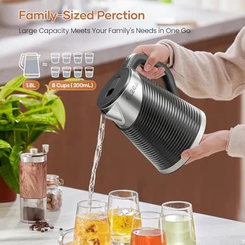 Olega Electric Kettle 1.8L | 1500W Stainless Steel Water Boiling for Coffee & Tea thumbnail 4